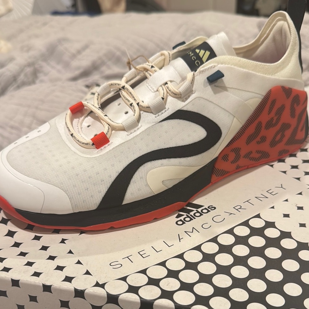 Adidas Stella McCartney White and Red Sneakers